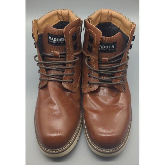 Madden Delwar Boots Men\'s Sz 10.5 M Cognac Sophisticated Casual Industrial Edge main image 4